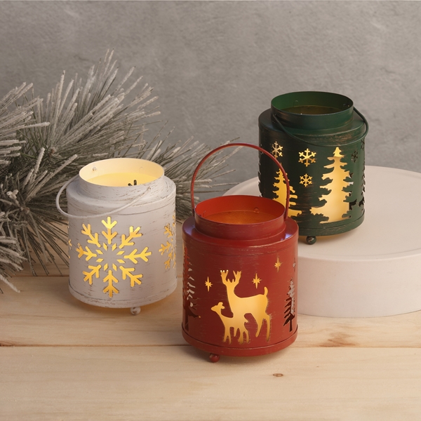 Alternate view: of Holiday Icon LED Lantern Set