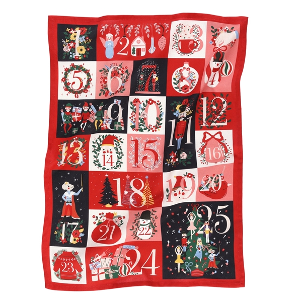 Alternate view: of Christmas Advent Kitchen Towel