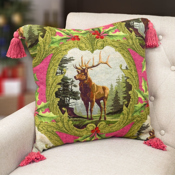 Alternate view: of Victorian Stag Pillow