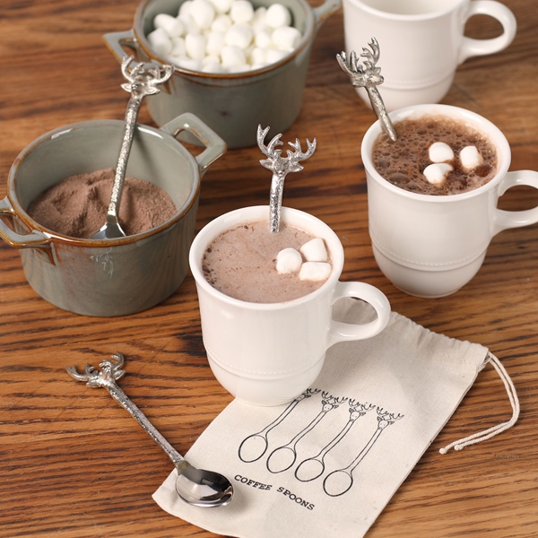 Alternate view: of Antlers Coffee Spoon Set