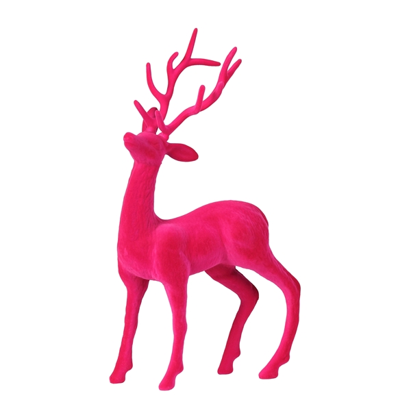 Alternate view:ALT1 of Flocked Stag Figurine