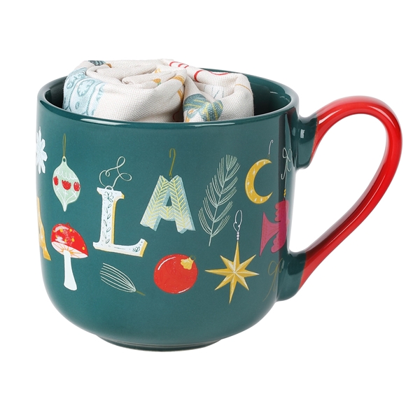 Alternate view:ALT2 of Festive Mug and Towel Set