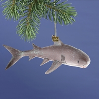 Great White Shark Glass Ornament - 500173