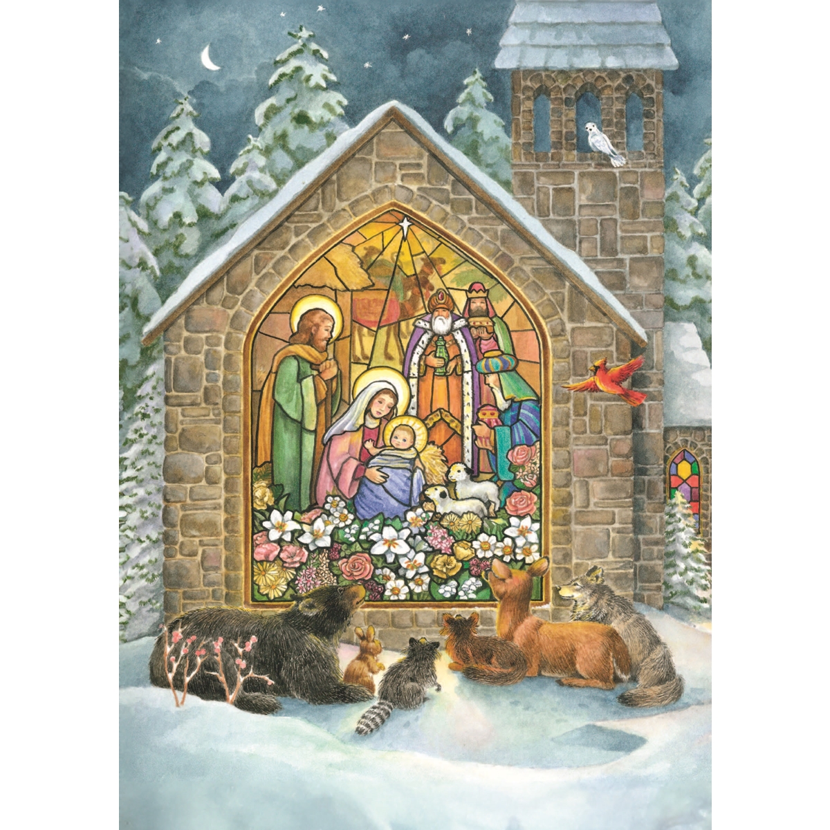 Beautiful Nativity Scene Cards
