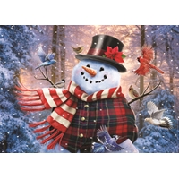 Snowman and Songbirds Dressed for the Snow Cards - NWF11177