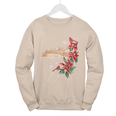 Poinsettia Songbirds Sweatshirt