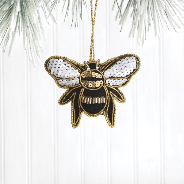 Alternate view: of Bee Beaded Ornament