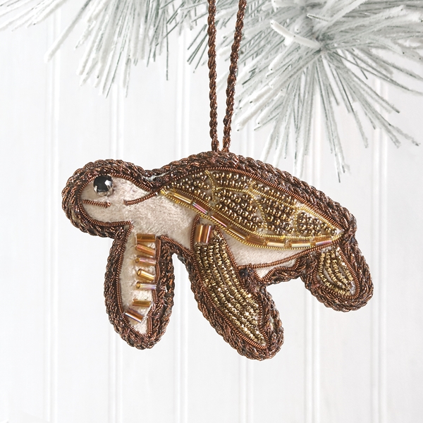 Alternate view: of Turtle Beaded Ornament