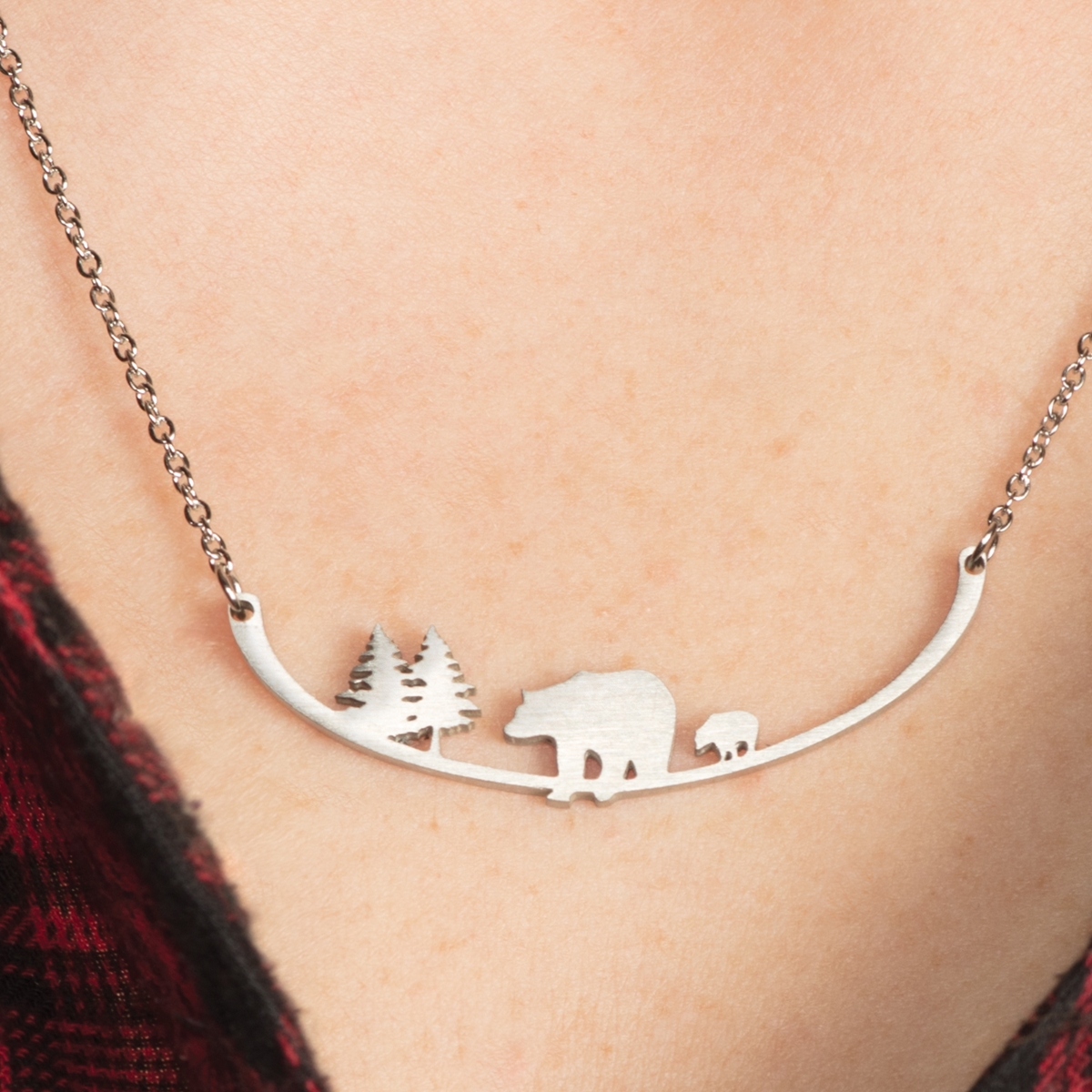 Bear Trees for Wildlife Necklace