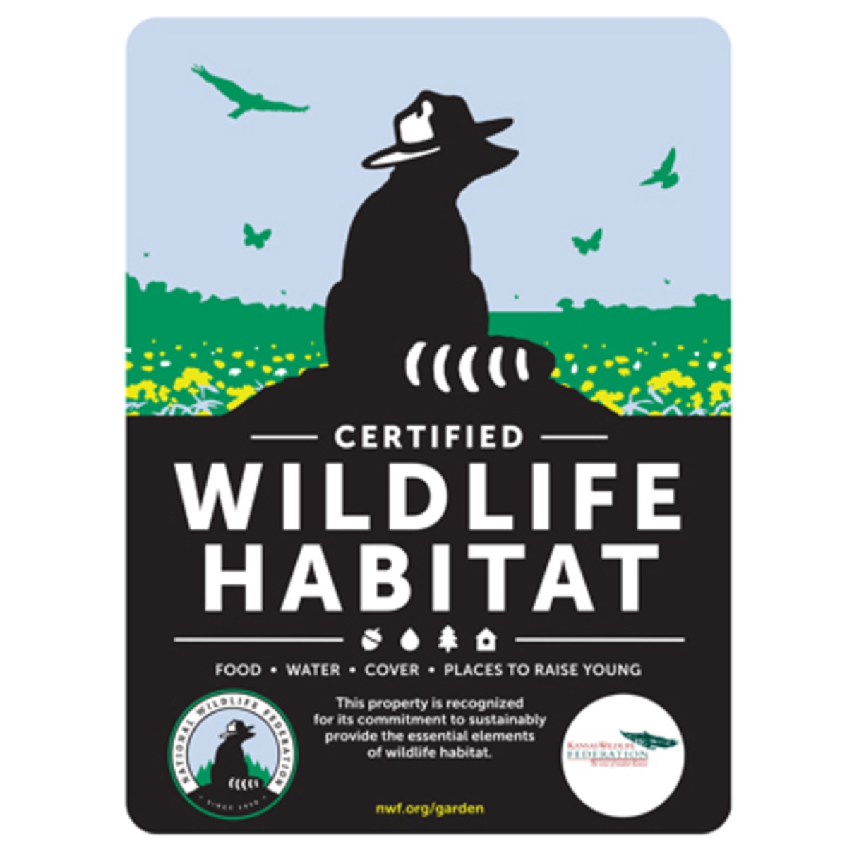 Kansas Wildlife Federation Certified Wildlife Habitat Sign