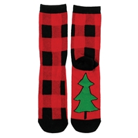 Evergreen and Plaid Socks - 320144