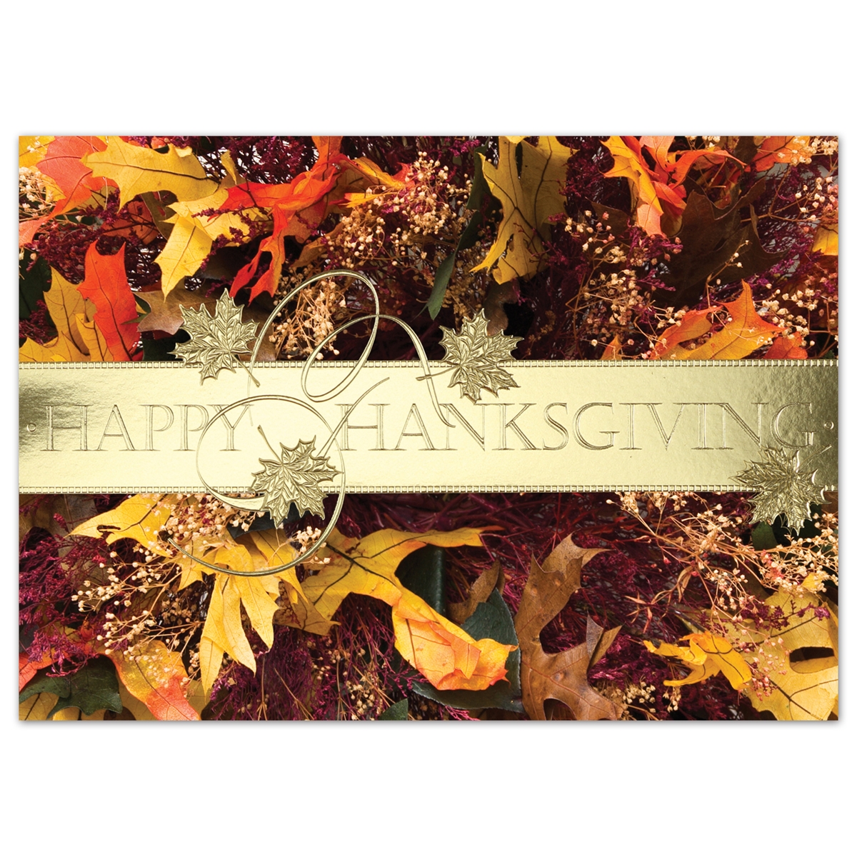 Stunning Harvest Wreath Thanksgiving Cards