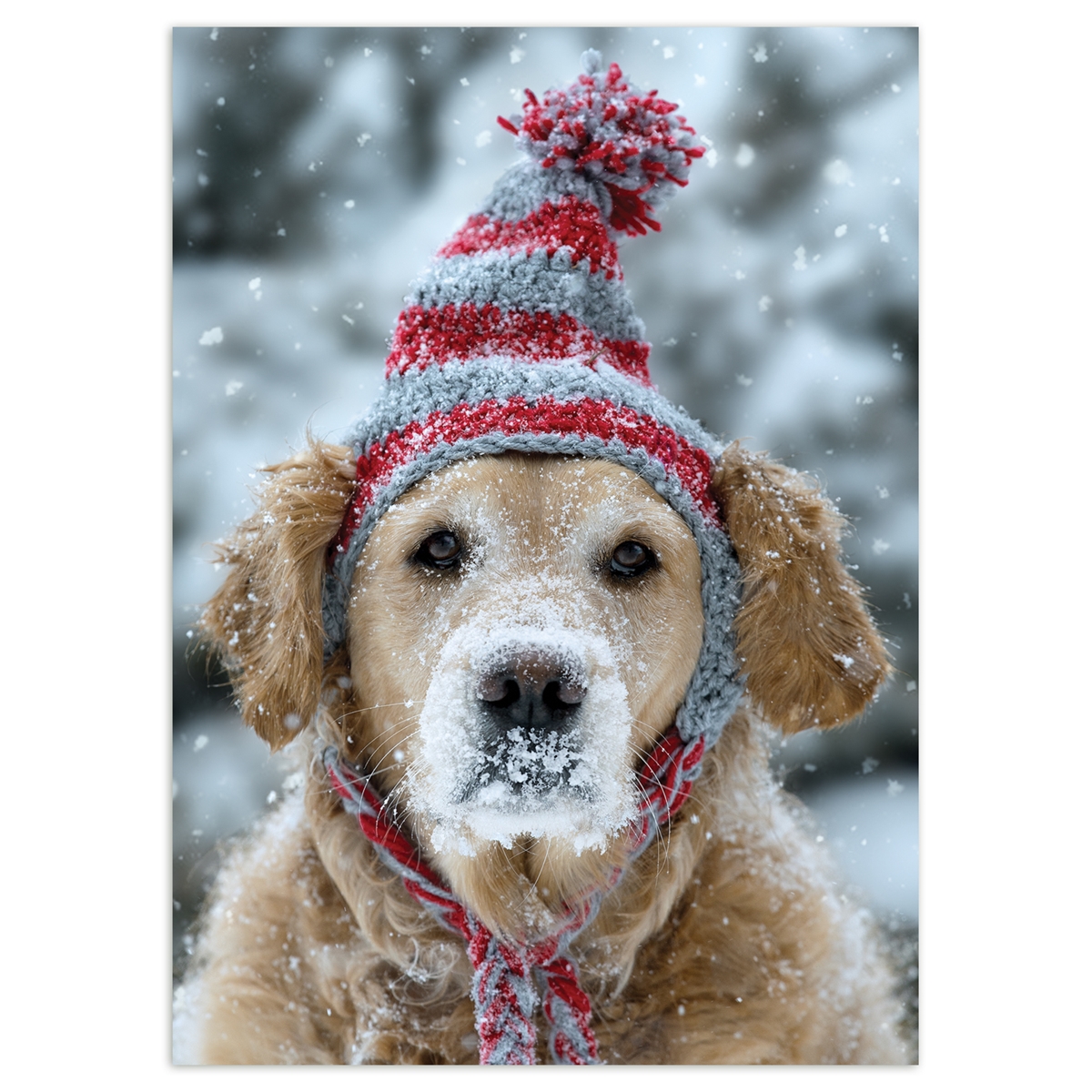 Frosty Retriever Holiday Cards