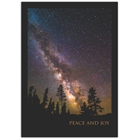 Milky Way Over Trees Holiday Cards