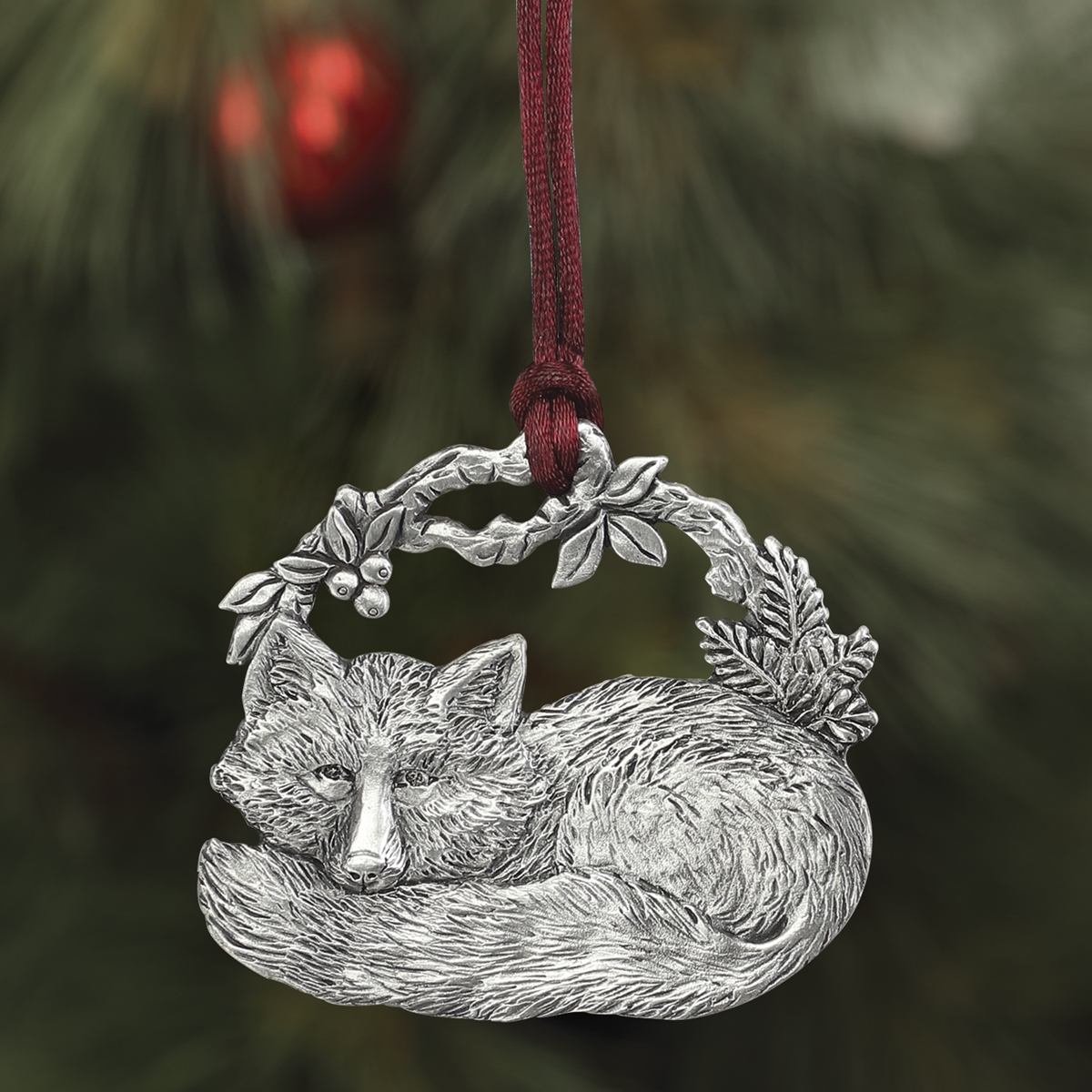 Sleeping Fox Plant a Tree Ornament