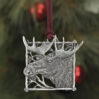 Moose Plant a Tree Ornament