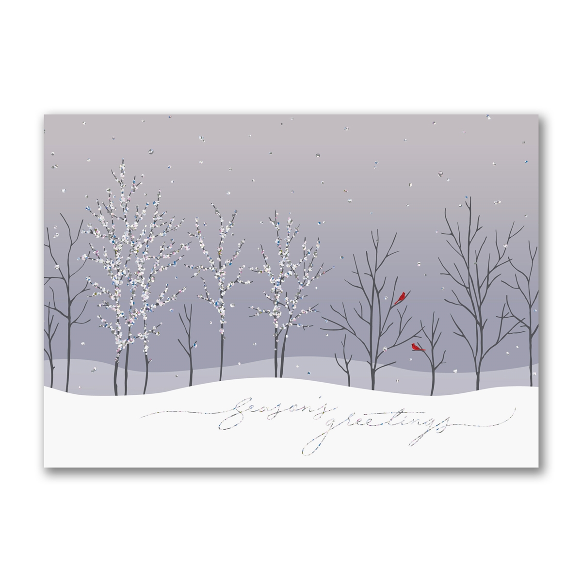 Sparkling Trees Holiday Cards