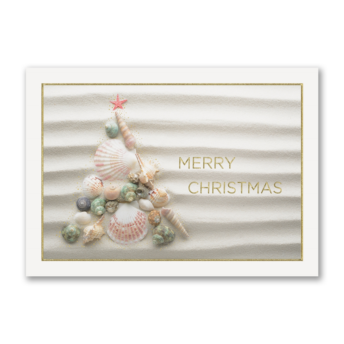 Shell Tree Holiday Cards