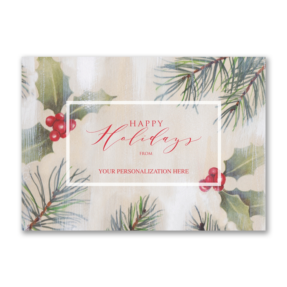 Watercolor Pine Holiday Cards