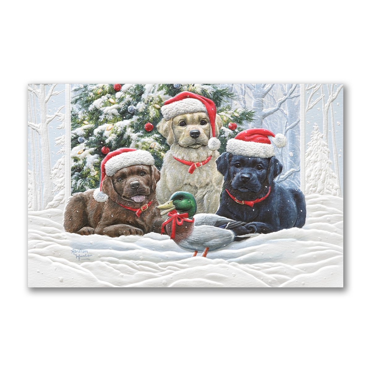 Lab Pup Trio Holiday Cards