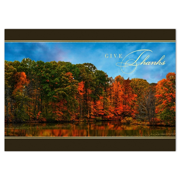 Alternate view: of Autumn Reflections Thanksgiving Cards