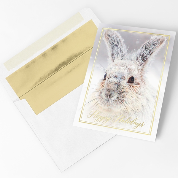 Alternate view:ALT1 of Snowshoe Hare Holiday Cards