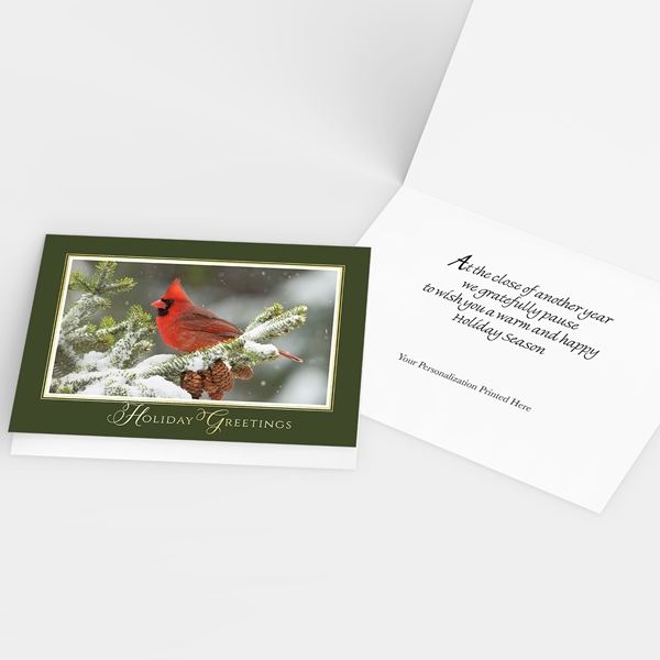 Alternate view:ALT2 of Cardinal in Winter Snow Holiday Cards