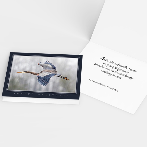 Alternate view:ALT2 of Blue Heron Holiday Cards