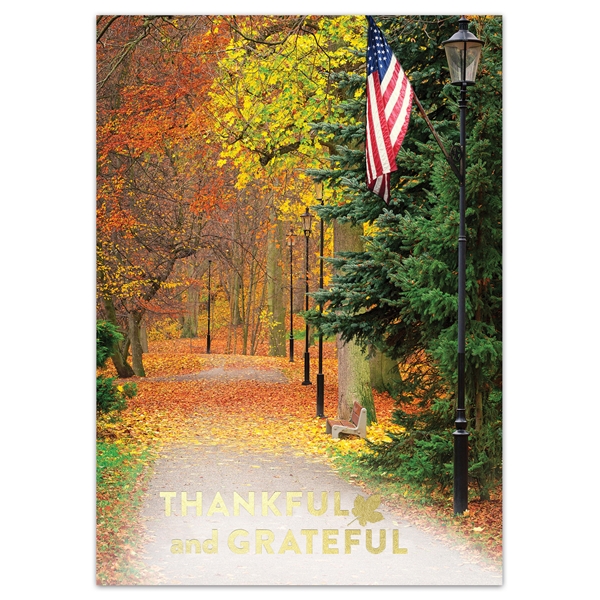 Alternate view: of Patriotic Path Thanksgiving Cards