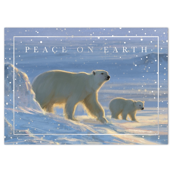 Alternate view: of Polar Bear Hello Holiday Cards