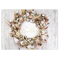 Rustic Autumn Wreath Thanksgiving Cards - NWF10696-BUNDLE