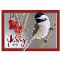 Chickadee and Berries Holiday Cards