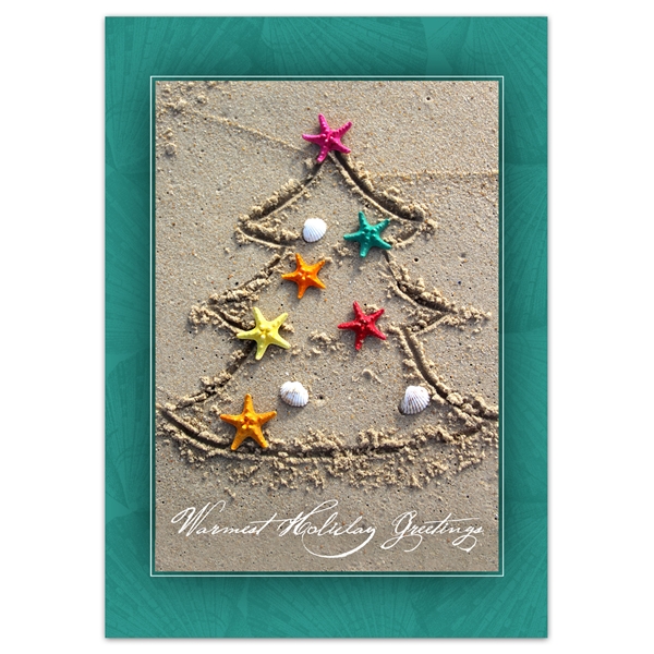 Alternate view: of Tropical Tree Holiday Cards