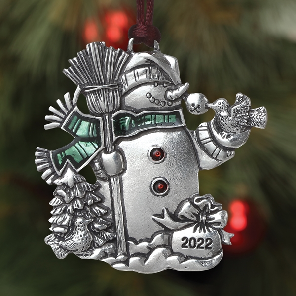 Alternate view: of 2022 Snowman Plant a Tree Ornament