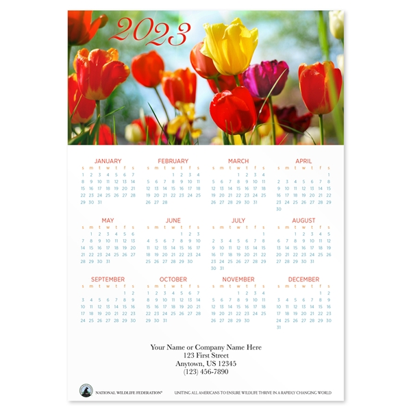 Alternate view: of Treasured Tulips 2023 Calendar Magnet