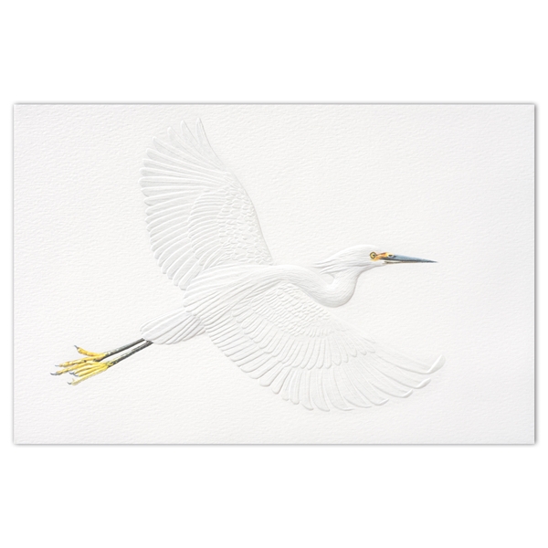 Alternate view: of Snowy Egret Holiday Cards