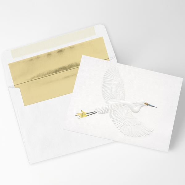 Alternate view:ALT1 of Snowy Egret Holiday Cards
