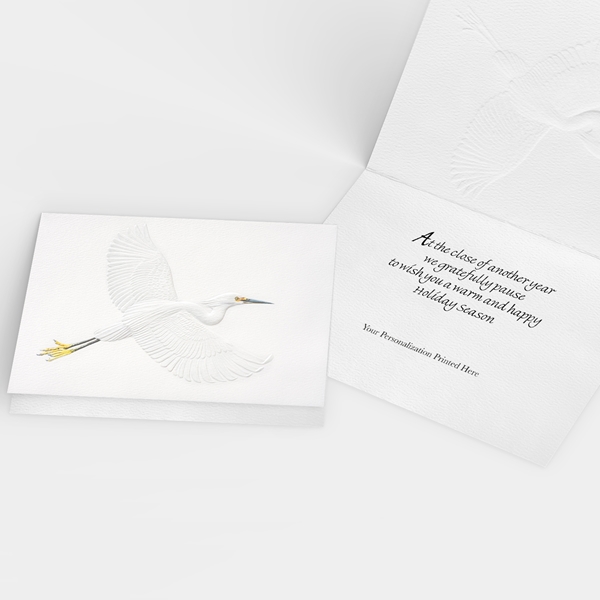 Alternate view:ALT2 of Snowy Egret Holiday Cards