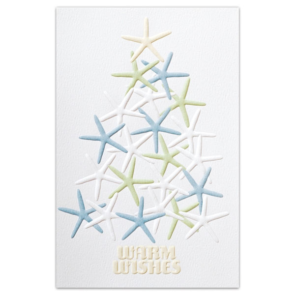 Alternate view: of Starfish Christmas Tree Holiday Cards