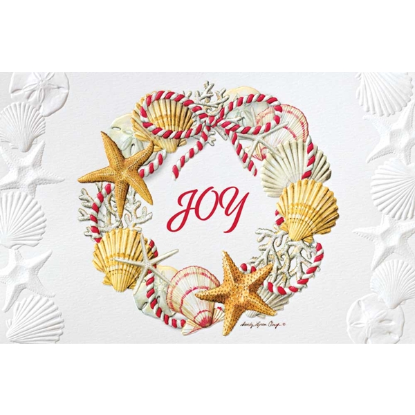 Alternate view: of Joyful Seashell Wreath Cards