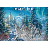 Wolves Howling in Moonrise Cards - NWF10929