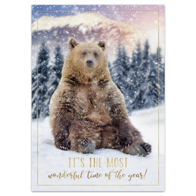 Winter Time Bear Card