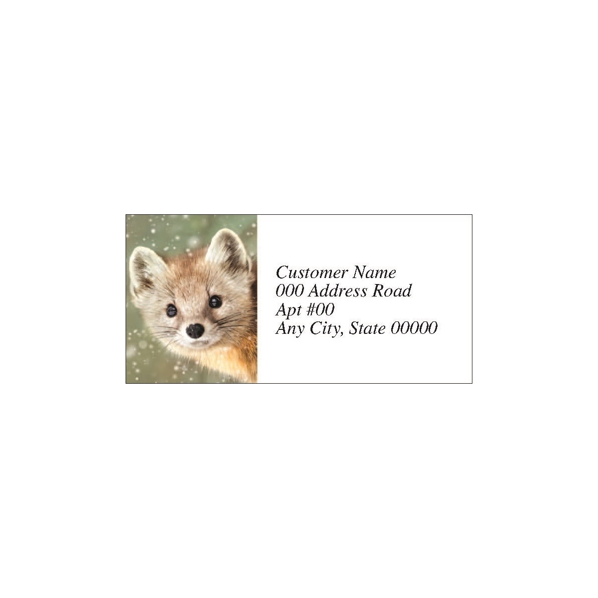 Cute Pine Marten Labels