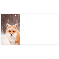 Red Fox in Falling Snow Labels - NWF240014AL