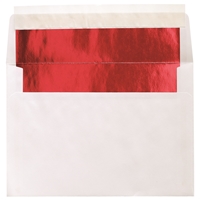 Red Foil Lined White Fastick Envelopes - NWFENVLPRD