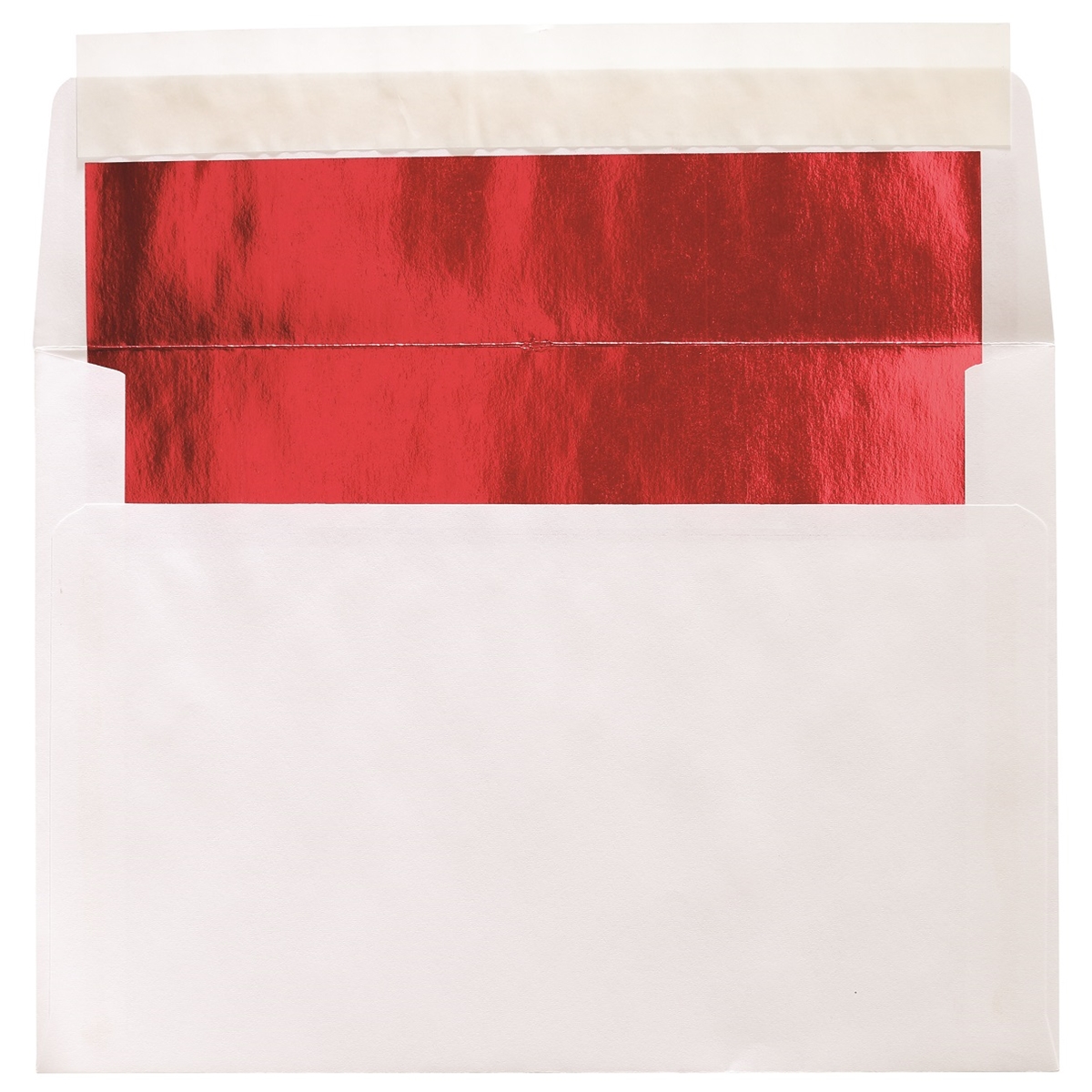 Red Foil Lined White Fastick Envelopes