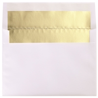 Gold Foil Lined White Fastick Envelopes (Personalized) - NWFENVLPGDP